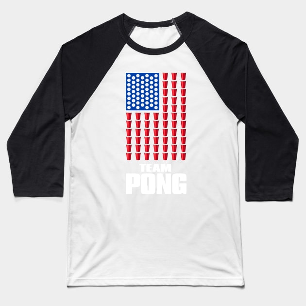 Beer Pong American Flag T shirt 4th of July  Merica USA T-Shirt Baseball T-Shirt by Pannolinno